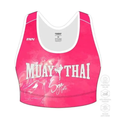 Top feminino sem bojo treino artes marciais muay thai