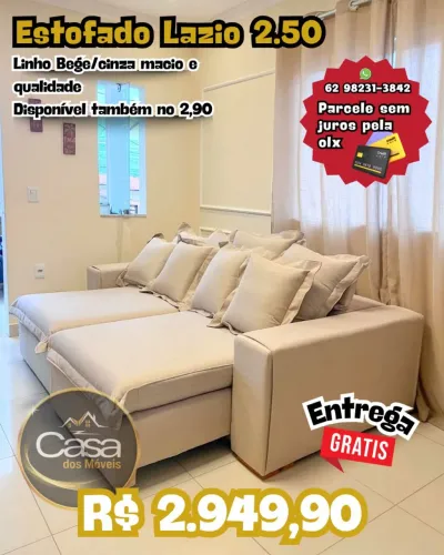 Sofá Retrátil Reclinável 2,50