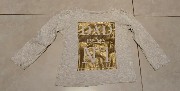 Camiseta Infantil Dad is my N°1 - Tamanho 2