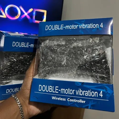 Kit Controle PS4 Double Shock + Cabo Carregador | Pronta Entrega