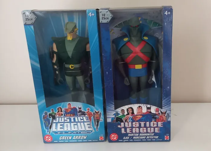 Bonecos Justice League Green Arrow e Martian Manhunter - 10''