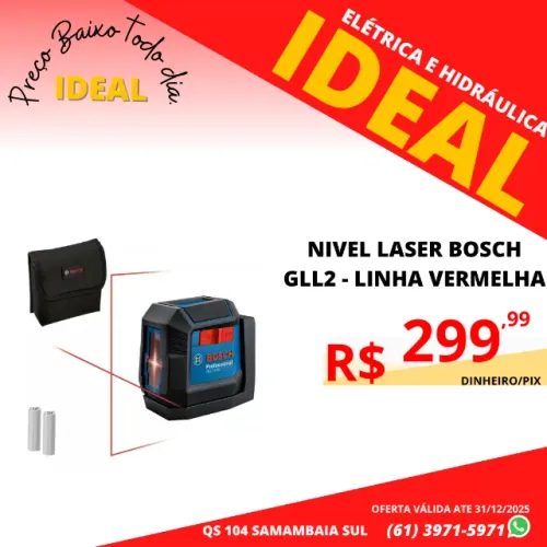 Nivel Laser Bosch GLL2 - linha vermelha 12m