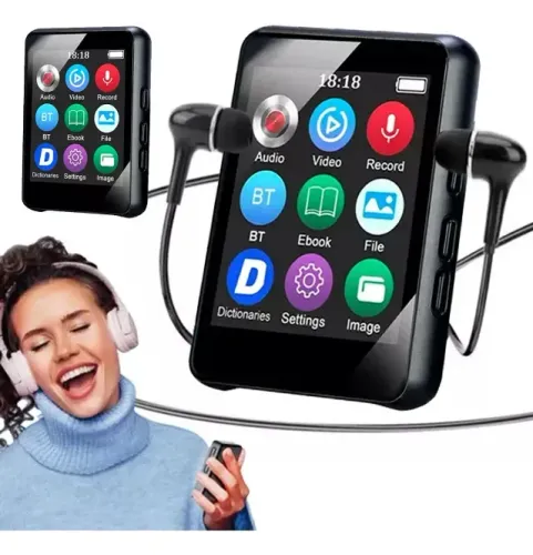 Leitor De Mp3 E Mp4 Hifi Digital Com Tela De 1,77'' Iigenai