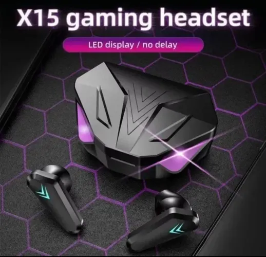 Fone via bluetooth X15 Gaming Headset com LED e Baixa Latência
