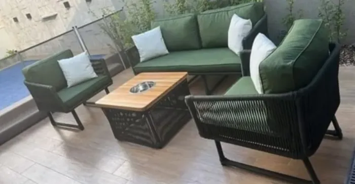 Conjunto sofá para área externa