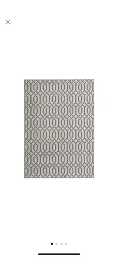 Tapete  com relevo Off-White e Cinza 4,0 x 3,0 metros 