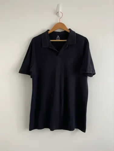 Camisa polo masculina tam XG ( 46 ) azul Hering