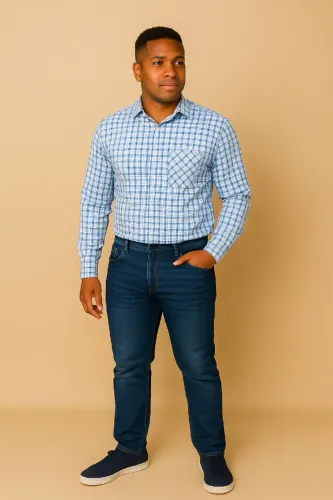 Camisa Social Masculina Manga Longa