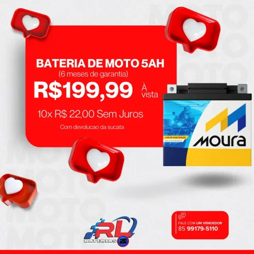 Bateria de Moto 5AH Moura