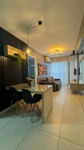 Apartamento Quarto e Sala Mobiliado, Edifício Time, Ponta Verde