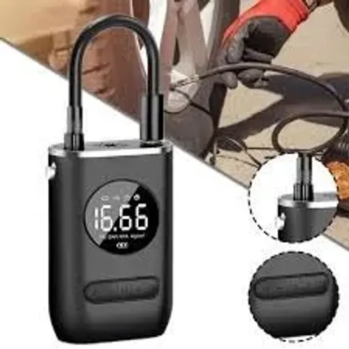 Bomba De Encher Pneu De Carro Bike Moto Portátil Digital