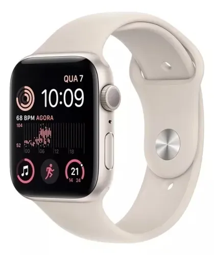 Apple Watch SE GPS ? Caixa estelar de alumínio - 40 mm ? Pulseira esportiva estelar