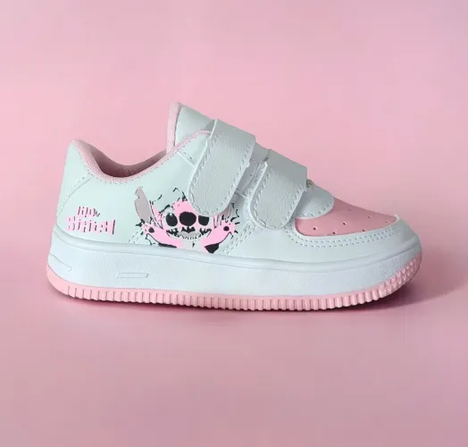 Tênis Infantil Stitch Rosa e Branco