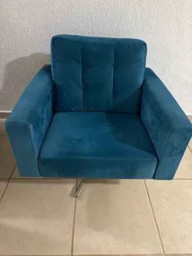 Poltronas giratória - azul 