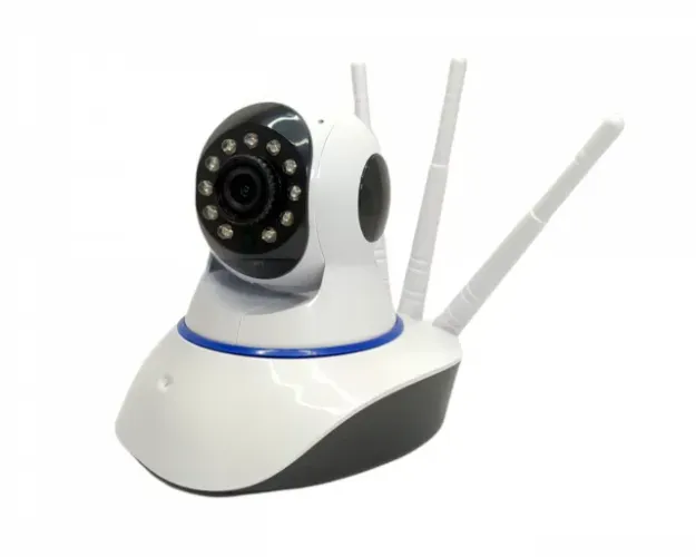 Camera Ip Segurança P2p 3 Antenas Wifi Visão Noturna Yoosee Cor Branco