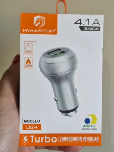 Carregador Veicular Turbo 4.1a Entrada Dupla