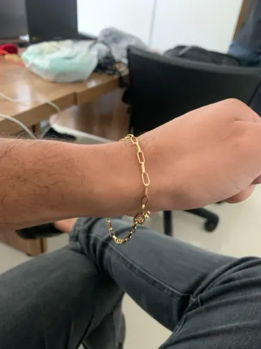 Pulseira masculina em ouro 18k 2.21g