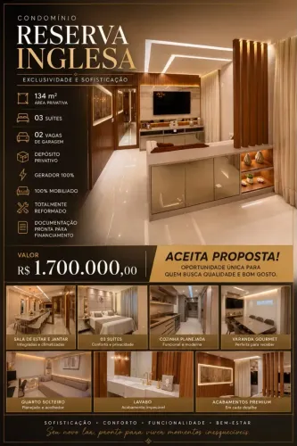 Condominio Liverpoll 134m² com 3 quartos em Ponta Negra - Manaus - AM
