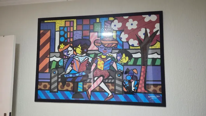 Quadro Romero Britto em quebra-cabeça 6.000 peças - 112 × 162 cm