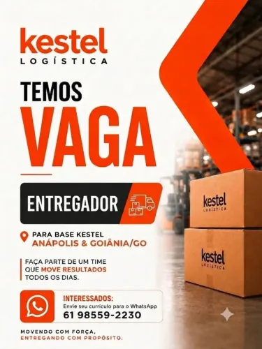 Vaga para entregador imediato