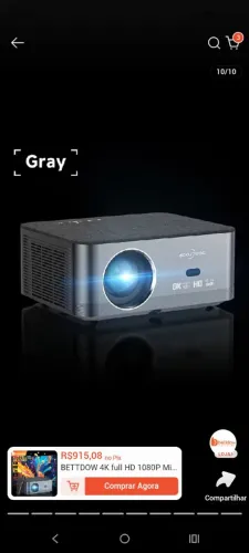 Projetor bettdow 24000 lumens 4k