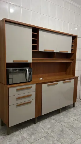 Armário de cozinha 6 portas 2 gavetas 