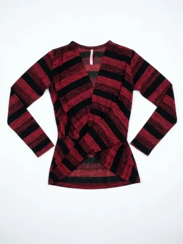 Blusa Lirikos listrada vinho M