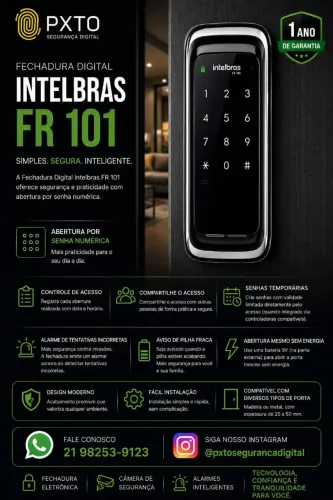 Fechadura digital FR101 instalada na sua porta