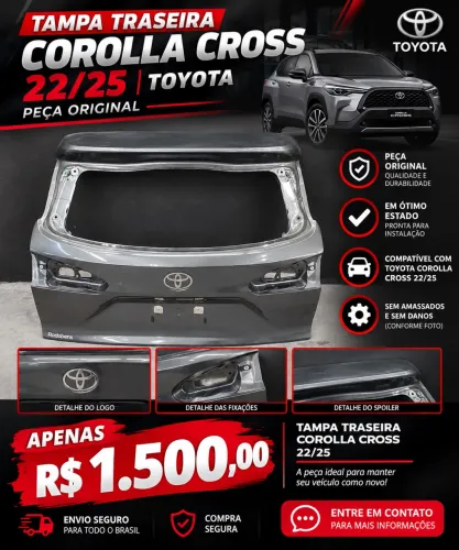 Tampa traseira Corolla Cross 22/25
