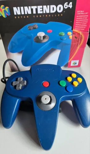 Controle Nintendo 64 Azul original com caixa Repro N64