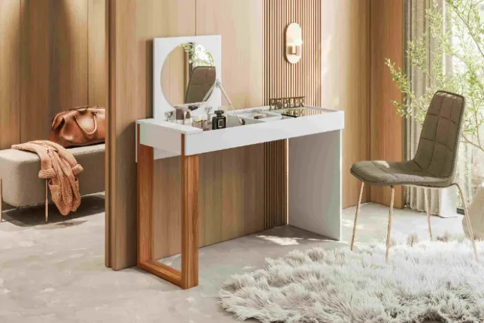 Escrivaninha Penteadeira Play Branco.Cinamomo Mel Mobler