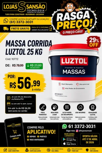 Massa corrida LUZTOL BALDE 25kg 