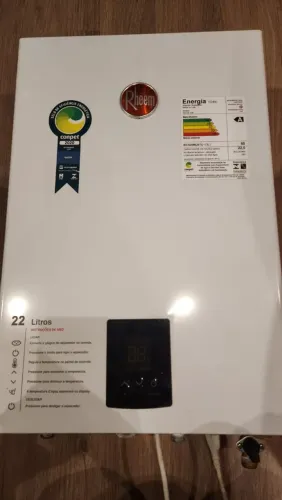 Aquecedor de passagem  Rheem 22 litros