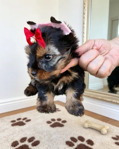 Pequena Realeza Canina  Yorkshire Terrier Deslumbrante!