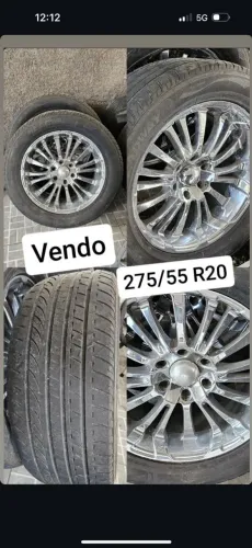 Promoção Jogo de Rodas Caminhonete Aro 20 Cromadas + Pneus Meia Vida( ACEITO CREDISHOP)