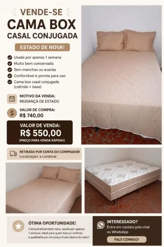Cama box casal 