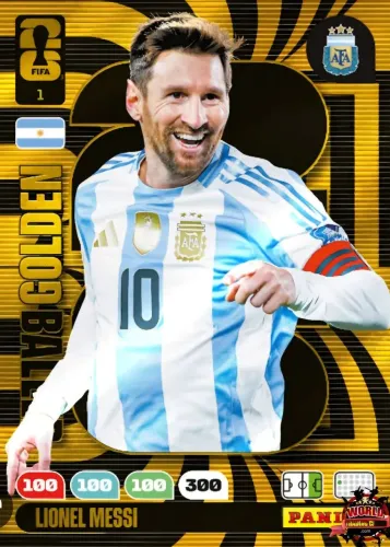 Card copa 2026 panini xl Messi Golden Baller