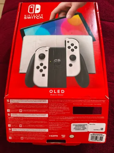 Nintendo Switch OLED completo na caixa + Red Dead Redemption + microSD 256 + case e capa