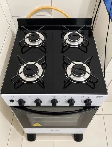 Fogão tampo vidro automático 