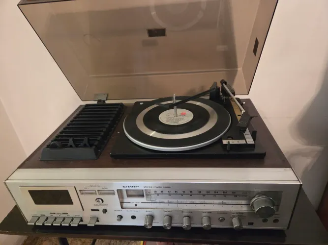 STEREO MUSIC CENTER SHARP ( 3 EM 1 ) VINTAGE ! EXCELENTE ESTADO !