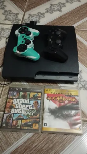 Ps3 slim, com desbloqueio hen