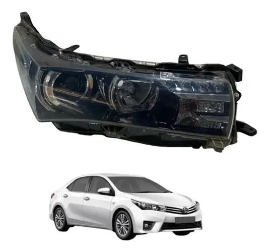 Farol Direito Foco Duplo C/globo Toyota Corolla 2015 A 2017 Direito/passageiro