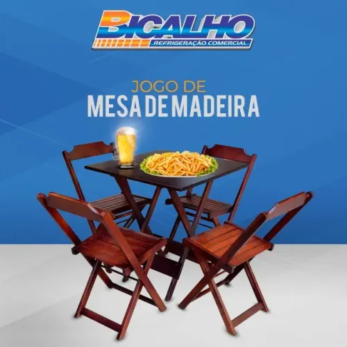 mesa e cadeiras dobraveis