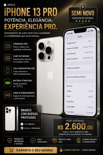 Celular Iphone 13 Pro 256gb branco