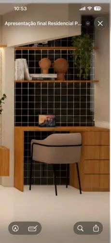 Mesa de estudo com duas pranchas