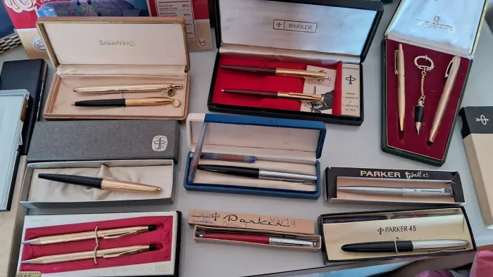 Antiga Colecao de Canetas Tinteiro Parker , Sheaffer,Lapiseiras anos 70.