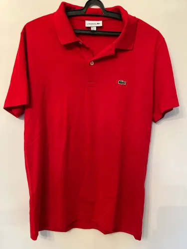 Camisa Polo Lacoste Original Vermelha - Regular Fit (Algodão Pima) M