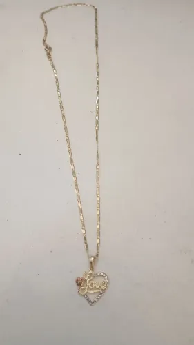Cordão de ouro 18 cm pingente 4.2 grmas