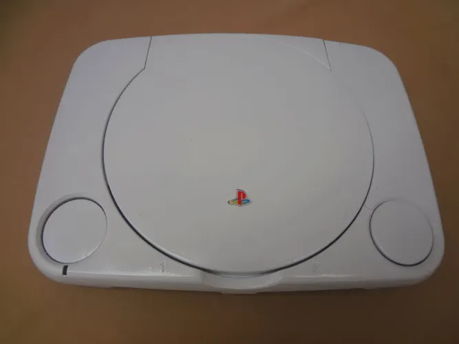 Carcaça Playstation 1 PS One Original Branca Pintada Com Detalhes