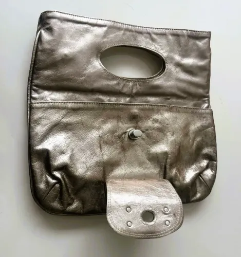 Bolsa clutch de couro legitimo com alça